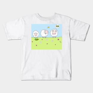 I have three white sheep Kids T-Shirt